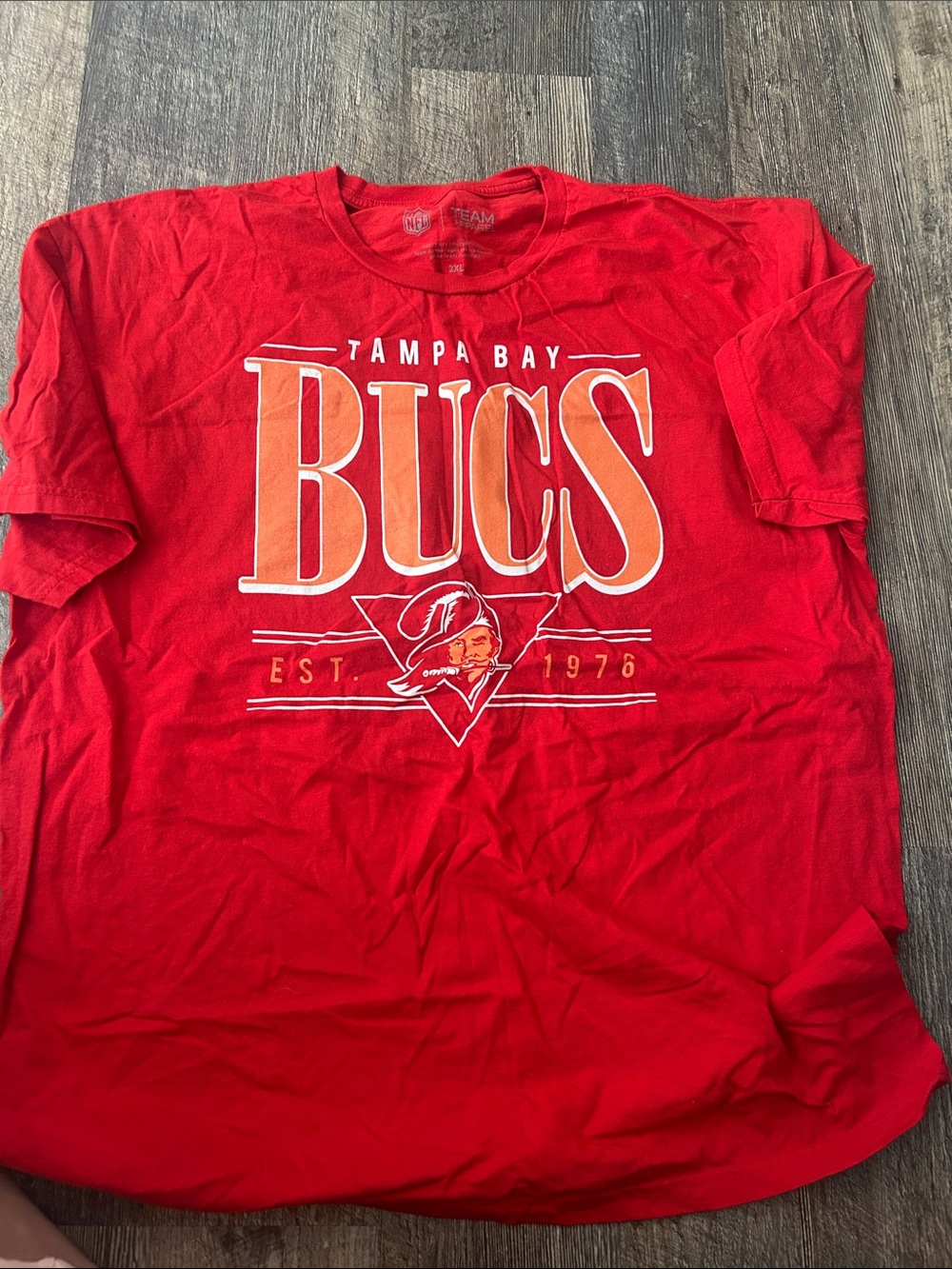 NFL Red Tampa Bay Bucs Graphic Short Sleeve Tee